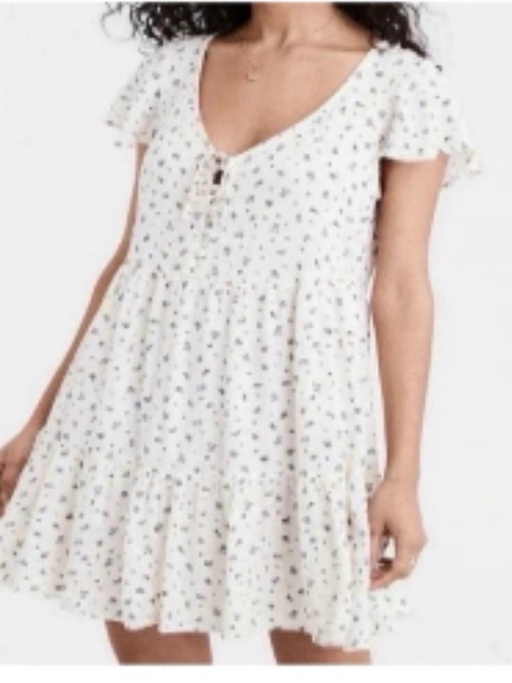 American Eagle Ditsy Floral Tiered Mini Dress